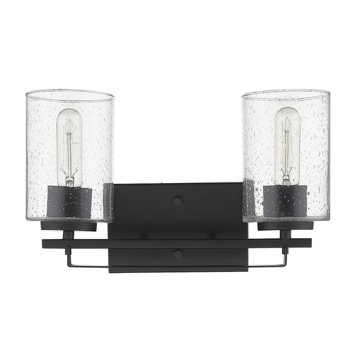 10" Black And Clear Metal Vanity Flush Mounted Sconce