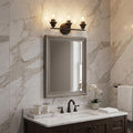 10" Clear And Bronze Metal and Glass Vanity Flush Mounted Sconce