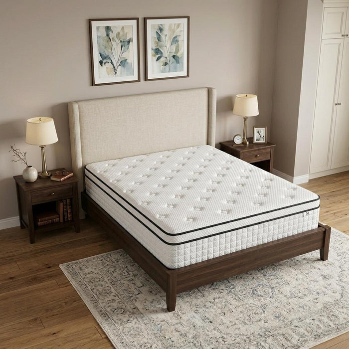 10" Full Double Gel Memory Foam Medium Check Hybrid Mattress