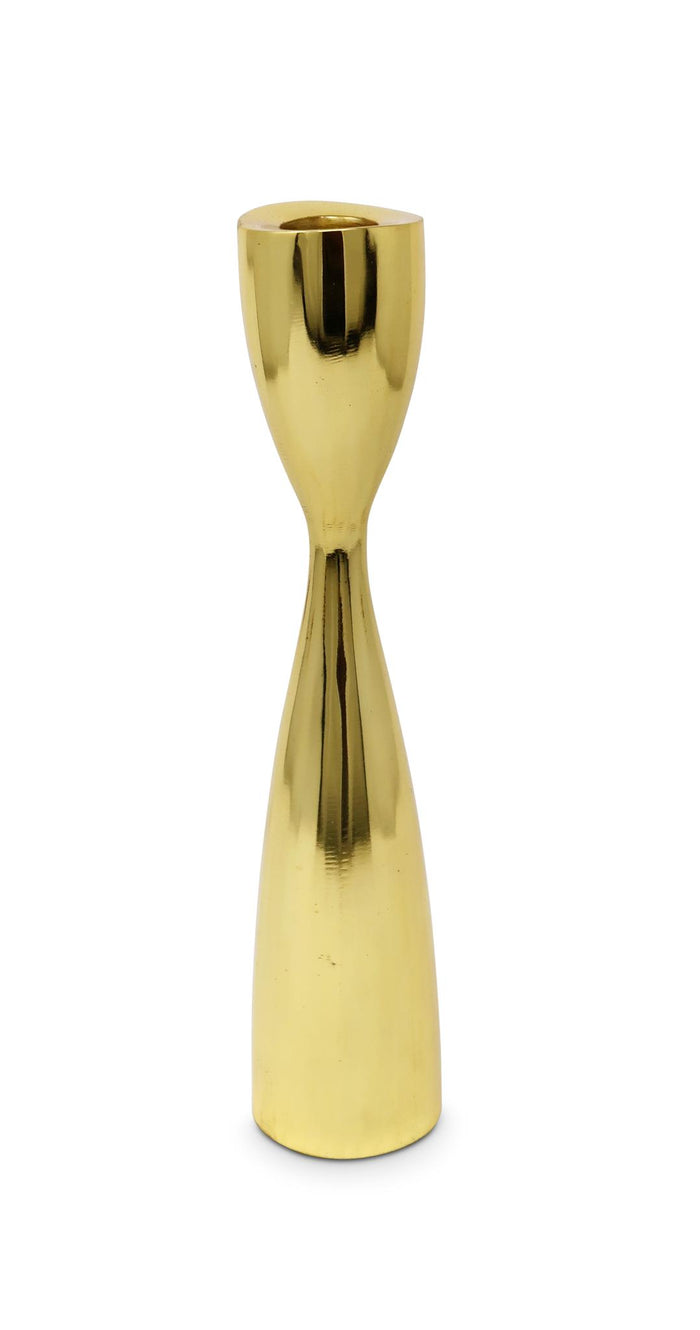 10" Gold Stainless Steel Tabletop Taper Candlestick