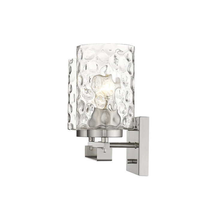 10" Silver And Clear Metal Vanity Flush Mounted Sconce