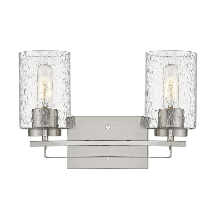 10" Silver And Clear Metal Vanity Flush Mounted Sconce
