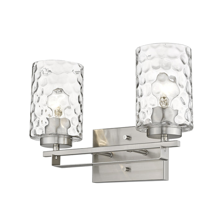 10" Silver And Clear Metal Vanity Flush Mounted Sconce