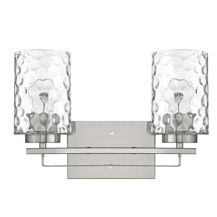 10" Silver And Clear Metal Vanity Flush Mounted Sconce