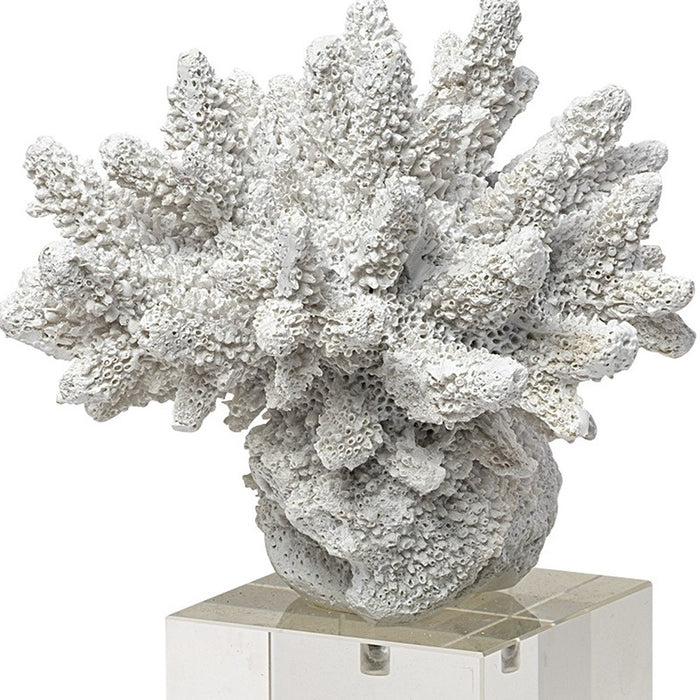 10" White Metal Tabletop Sculpture