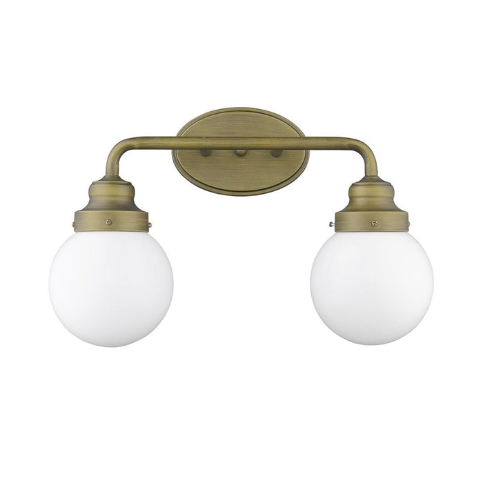 12" Brass And White Metal Vanity Flush Mounted Sconce