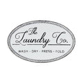 14" X 22" White And Dark Gray The Laundry Co Metal Oval Wall Decor