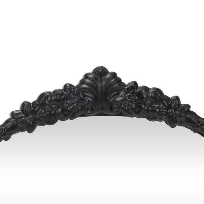 16" Black Metal Arch Accent Mirror