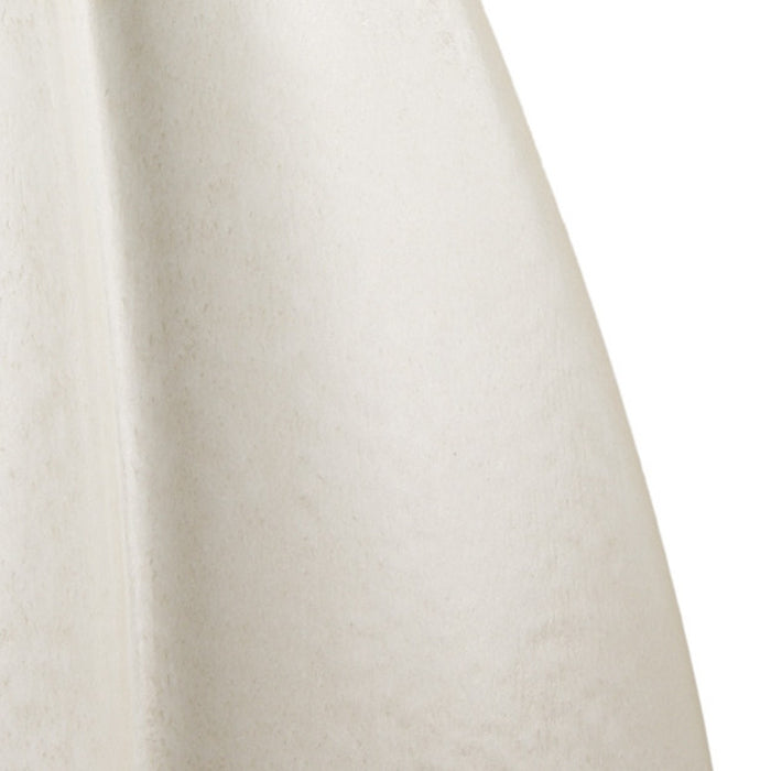 16" Off White And Tan Color Block Ceramic Table Vase