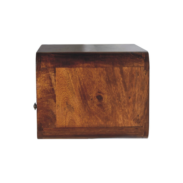 18" Brown Solid Wood One Drawer Floating Nightstand