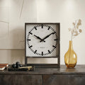 18" Gray Polyresin Table Clock