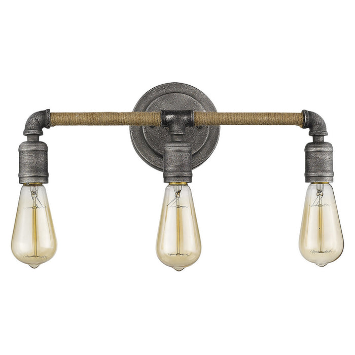 2" Black Metal Vanity Flush Mounted Sconce