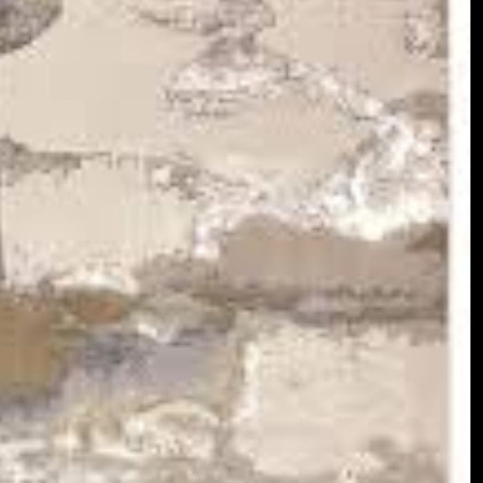 2' X 3' Ivory Brown And Gray Abstract Area Rug
