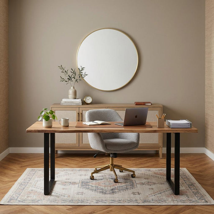 20" Gold Metal Round Framed Bathroom Vanity Mirror