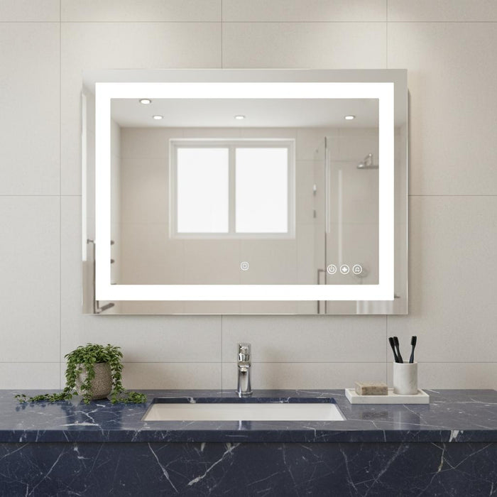 20" Lighted Frameless Anti Fog Bathroom Vanity Mirror