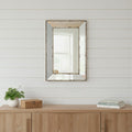 20" Silver Framed Antiqued Accent Mirror