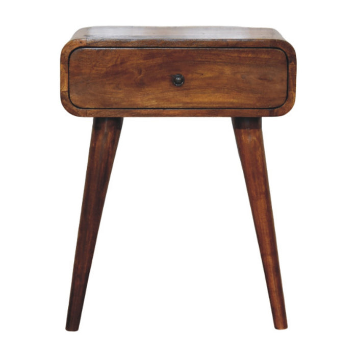 22" Chestnut Solid Wood One Drawer Nightstand