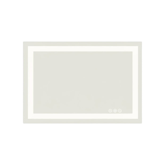 24" Clear Lighted Frameless Bathroom Vanity Mirror