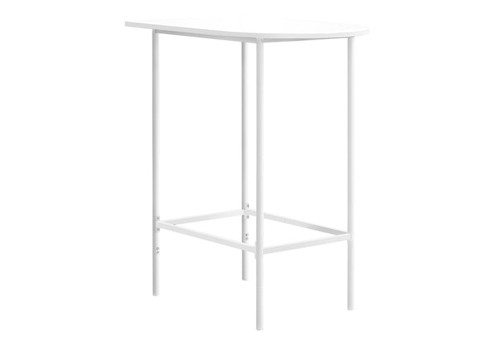 24" White Free Form Manufactured Wood Bar Table