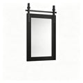 26" Black Wood Barn Framed Accent Mirror