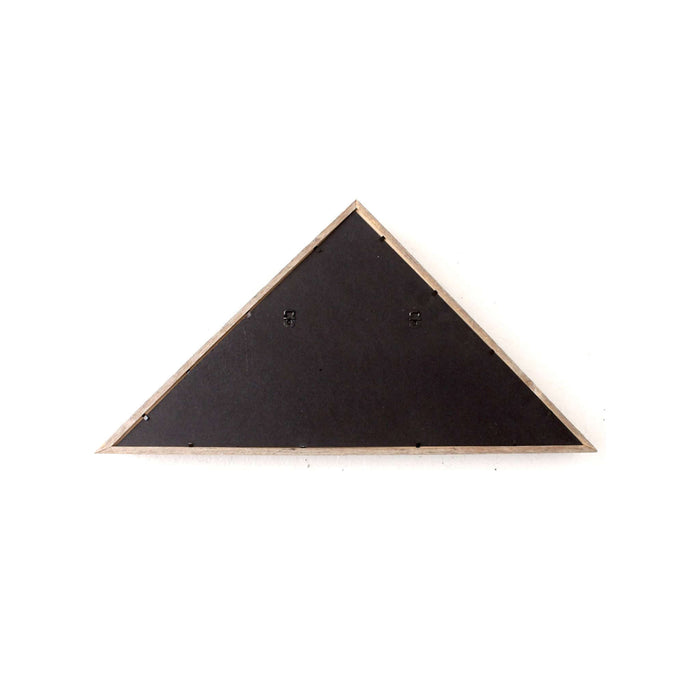 26" X 14" Gray Wood Triangle Hanging Dimensional Sculpture