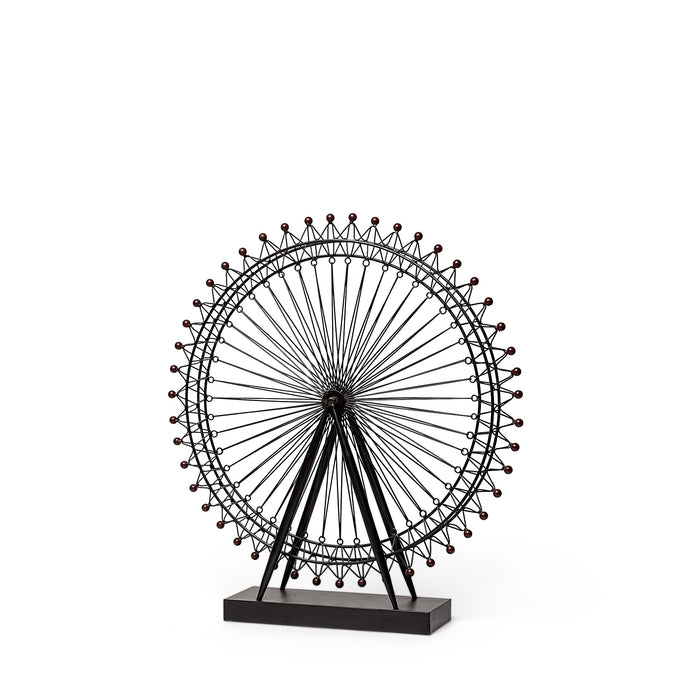 27" Black Metal Tabletop Sculpture