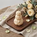 3" Ivory Unscented Dimensional Pumpkin Trio Soy Wax Candle