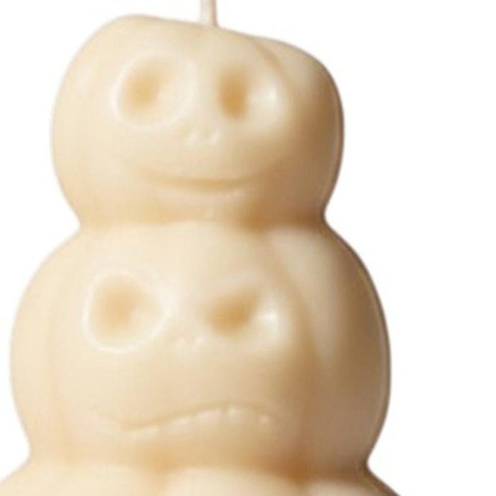 3" Ivory Unscented Dimensional Pumpkin Trio Soy Wax Candle