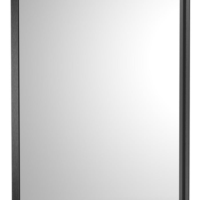 30" Black Metal Framed Bathroom Vanity Mirror