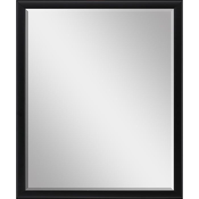 30" Black Solid Wood Framed Accent Mirror
