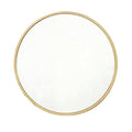 30" Gold Aluminum Round Framed Accent Mirror