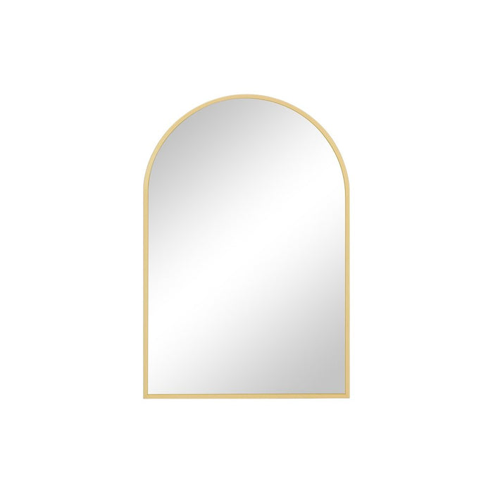 30" Gold Metal Arch Framed Accent Mirror