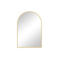 30" Gold Metal Arch Framed Accent Mirror