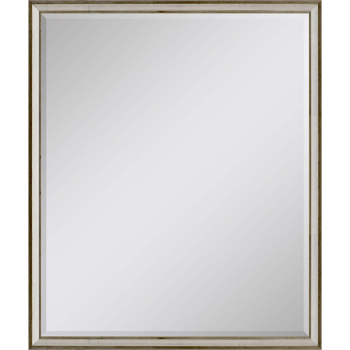 30" Silver Wood Accent Mirror