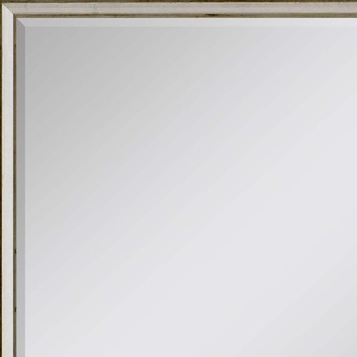 30" Silver Wood Accent Mirror