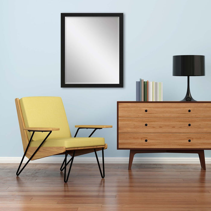31" Black Framed Accent Mirror