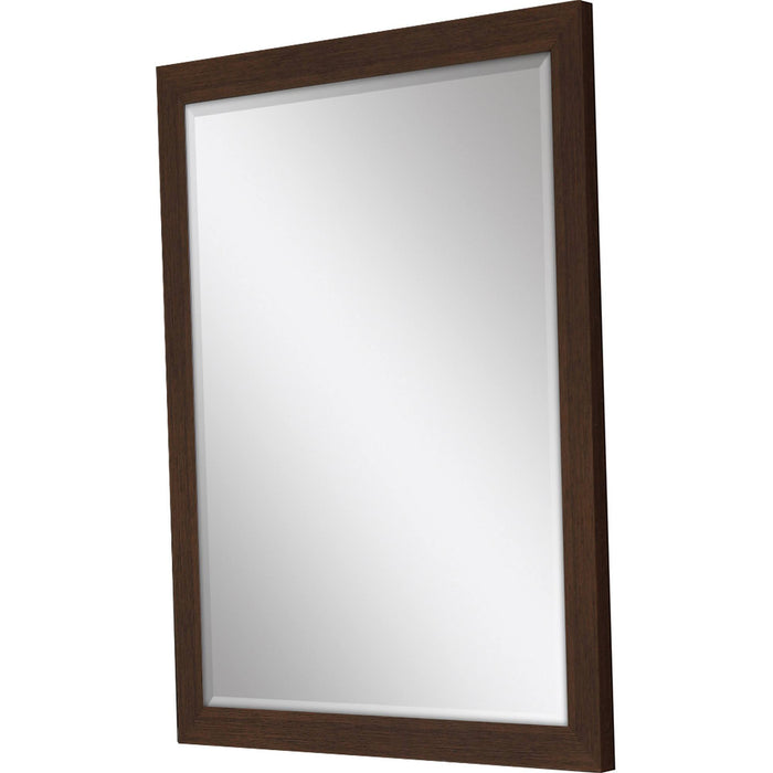 31" Dark Brown Framed Accent Mirror