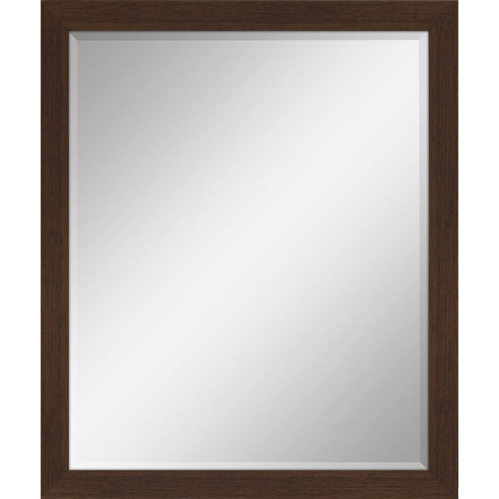 31" Dark Brown Framed Accent Mirror
