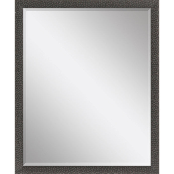 31" Dark Brown Solid Wood Framed Accent Mirror