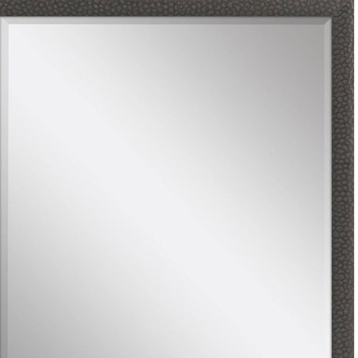 31" Dark Brown Solid Wood Framed Accent Mirror