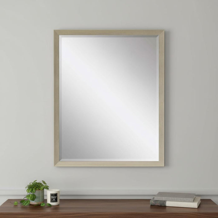 31" Silver Wood Accent Mirror