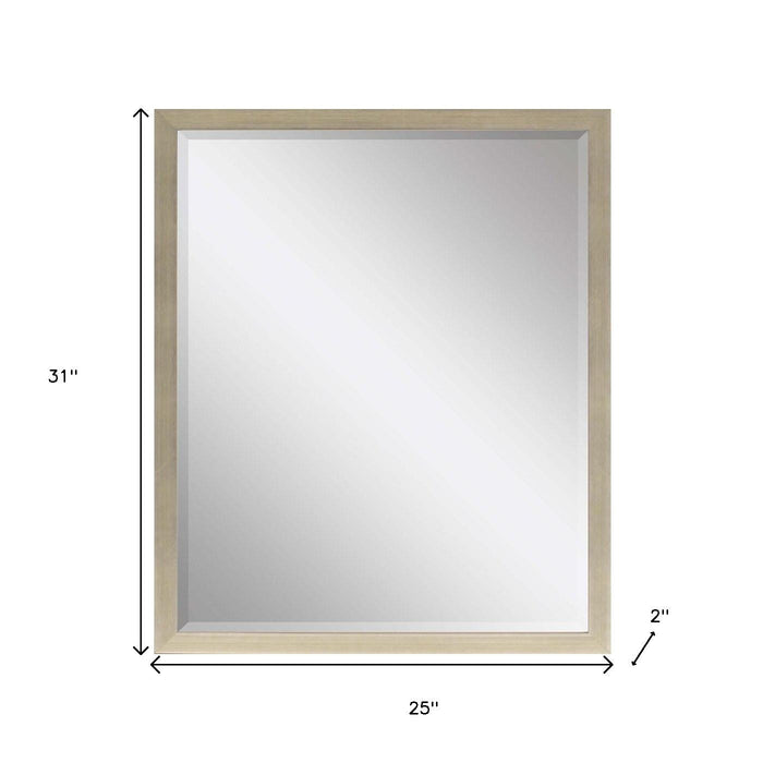 31" Silver Wood Accent Mirror