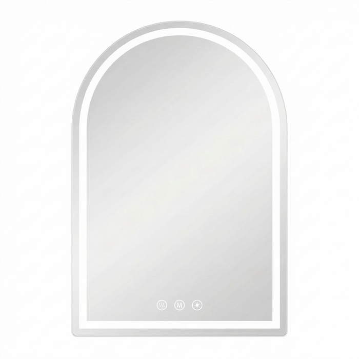 32" Arch Lighted Frameless Bathroom Vanity Mirror
