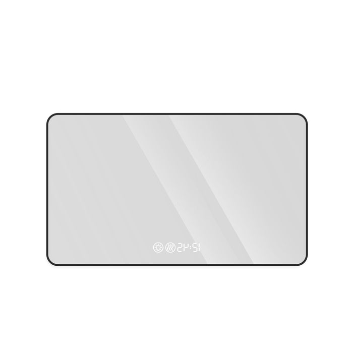 32" Black Aluminum Lighted Framed Anti Fog Bathroom Vanity Mirror