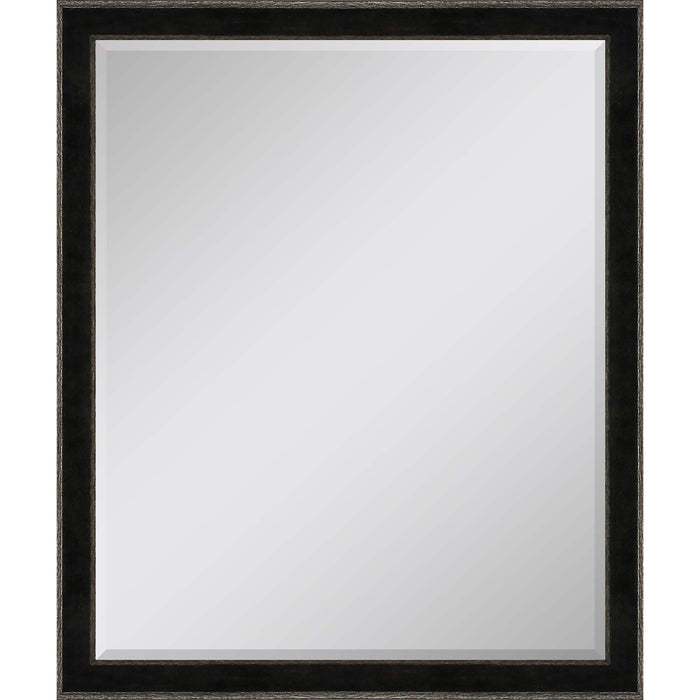 32" Dark Brown Wood Accent Mirror