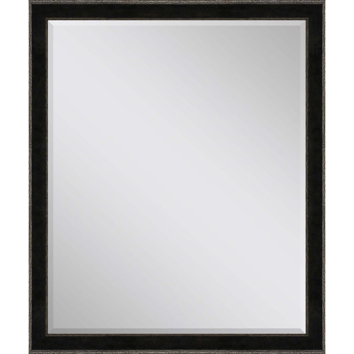 32" Dark Brown Wood Accent Mirror