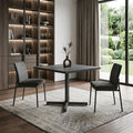 32" Gray Square Aluminum Pedestal Base Dining Table