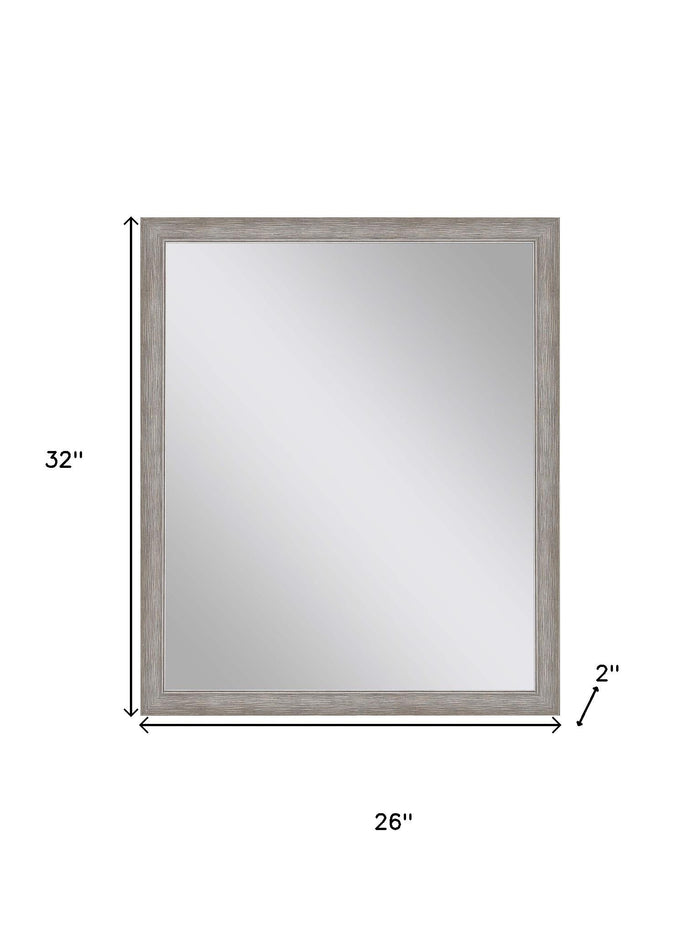 32" Silver Framed Accent Mirror