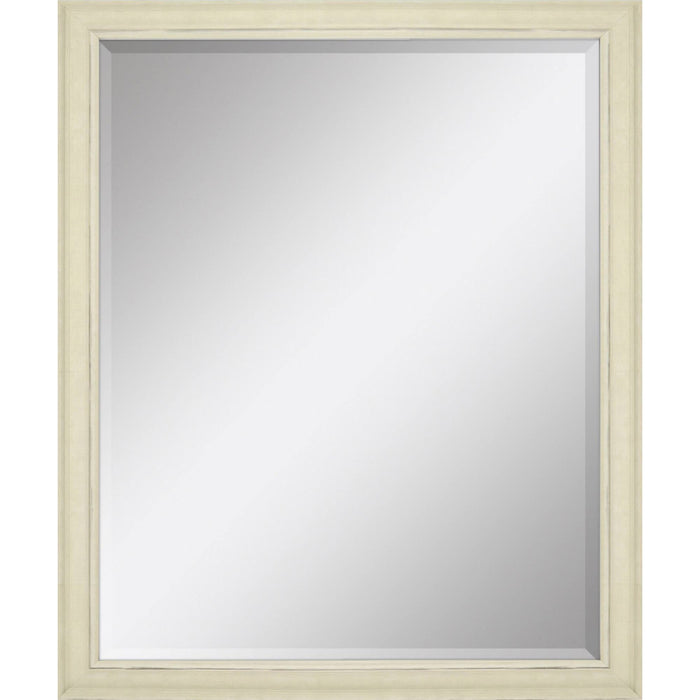 32" White Solid Wood Framed Accent Mirror