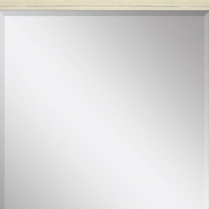 32" White Solid Wood Framed Accent Mirror